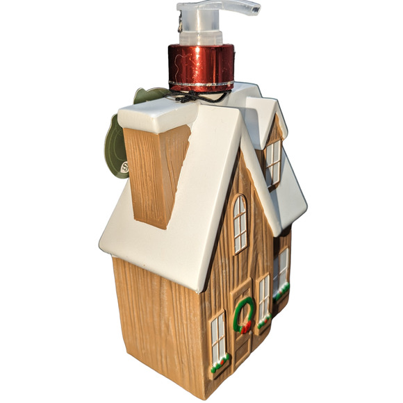 Christmas Winter Cottage Themed Forest Pine Hand Soap Pump Dispenser - Picture 4 of 5